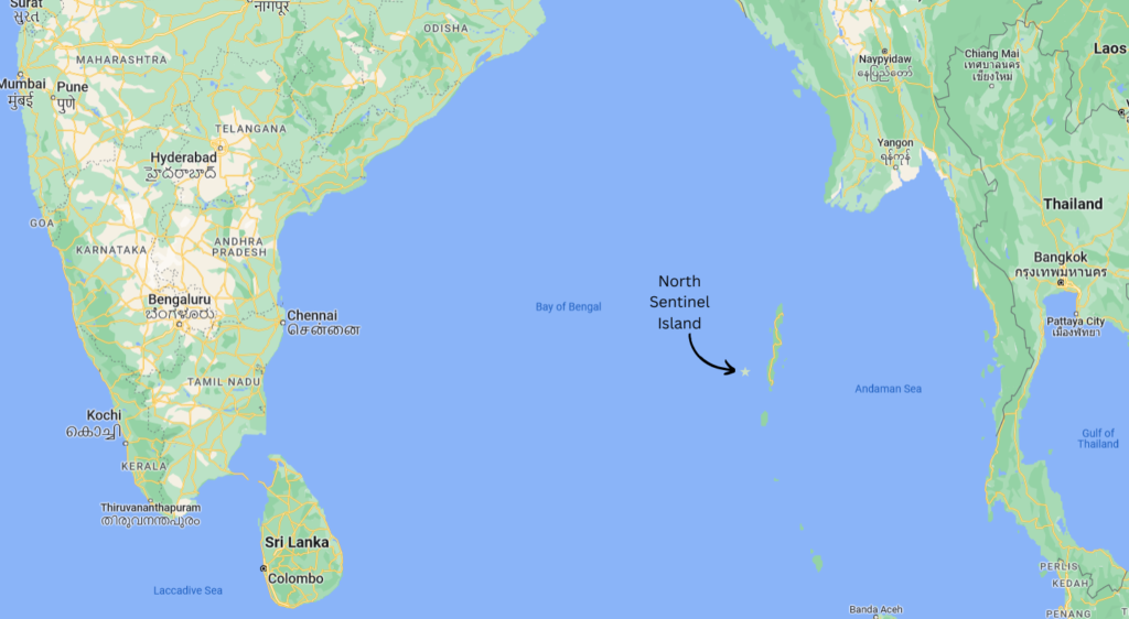 north sentinel island location